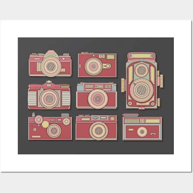 Red Classic Camera Wall Art by milhad